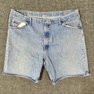 Wrangler Hero Originals Jean Shorts Mens Size 42 Light Blue Denim Jorts Y2K